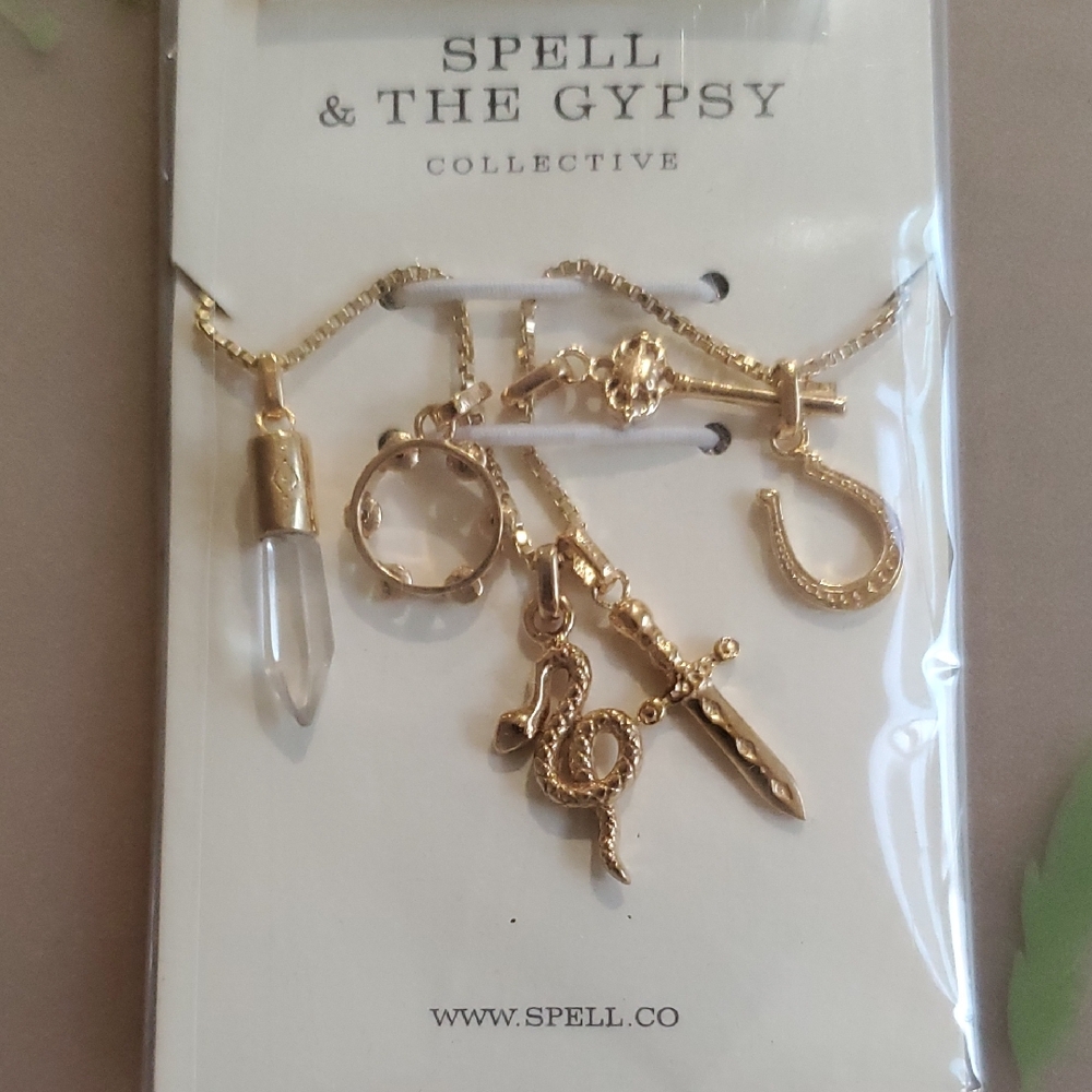 NWT Six Degrees Charm Necklace Gold Vermeil